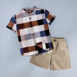 Boys Party(Festive) Shirt Shorts  (102 CHIKU)
